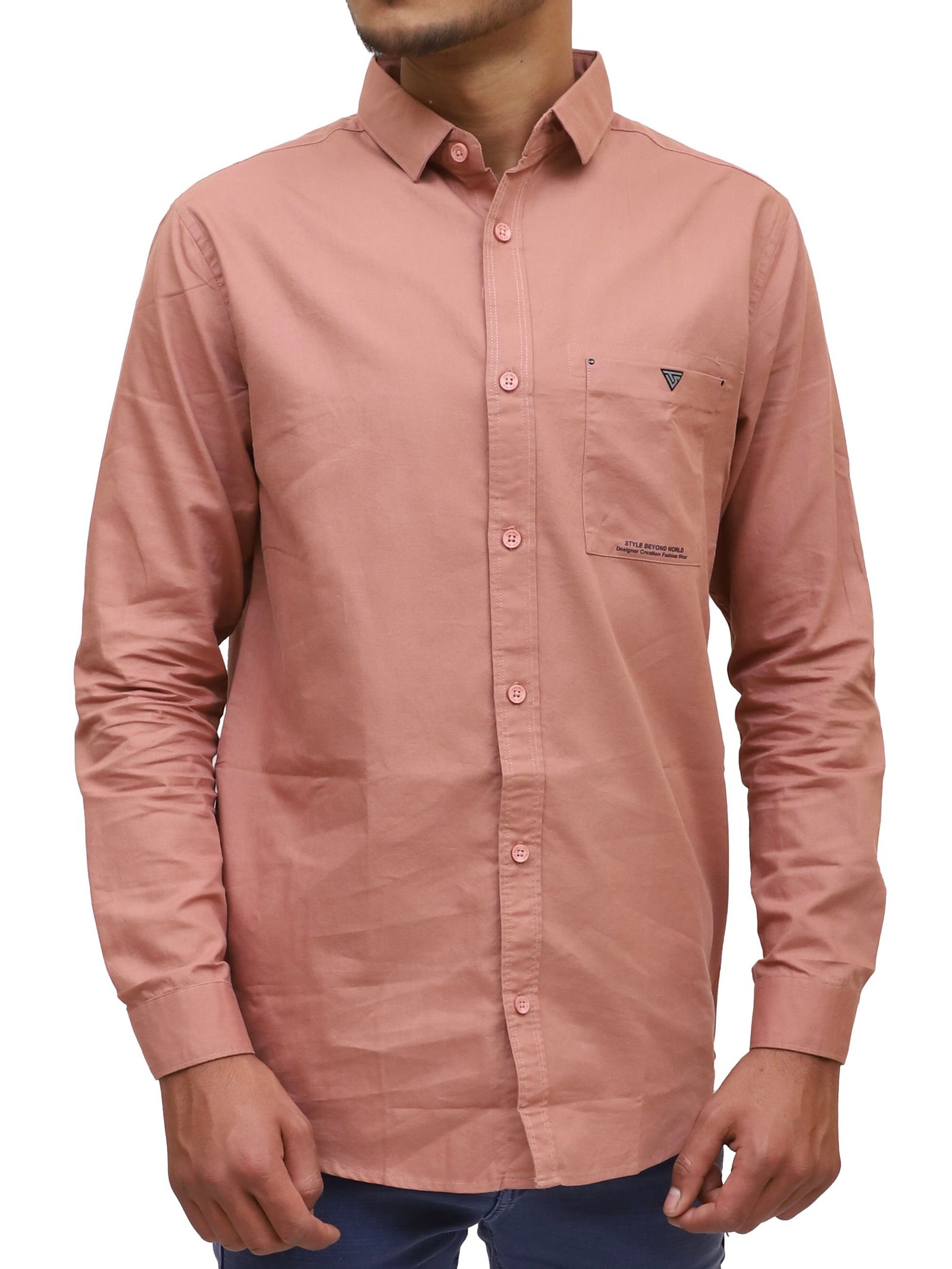 light Pink Regular Slim Fit Shirt